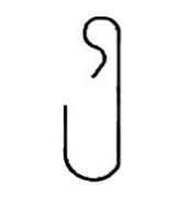 Ophanghaak 32 mm 32102003 Ophanghaak 15cm 0,14