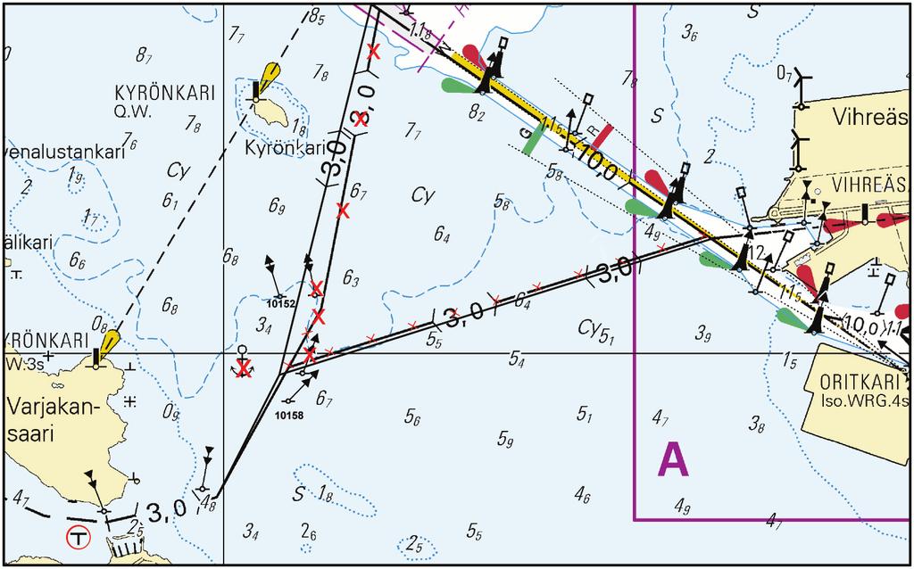 18 IV. Syvyystietojen muutokset Ändrad djupinformation Amended depth information Poista Stryk Delete: 64 59.4713 N 25 19.0192 E Lisää-Inför-Insert 64 59.4713' N 25 19.