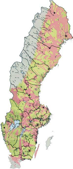 Figur 6-12. SKB:s länsvisa översiktsstudier omfattade samtliga län utom Gotland.