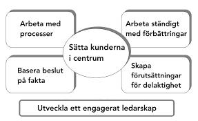 som använder värderingar, arbetssätt och verktyg enligt Hellsten och Klefsjö (2000).