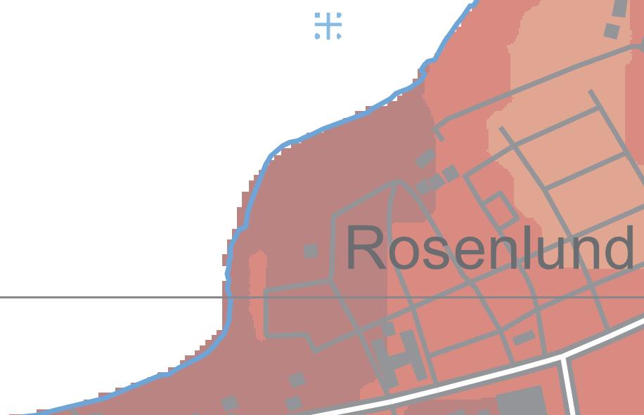 Mäktigheten på lagret av silt och lera är ca 2 till 3 meter och skjuvhållfastheten