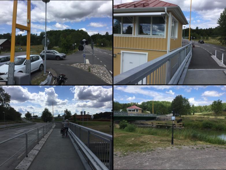 Hela sträckan är dock ej helt bilfri. På sträckan som börjar i höjd med Varby och går förbi Karlsborg samt Övre och Nedre Duvkullen är det blandtrafik.
