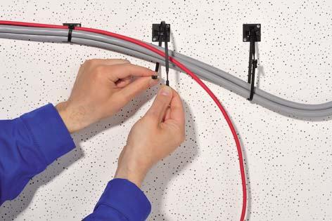 Q-tie Buntband Innovativ-Effektiv-Säker Det nya Q-tie har inte bara en innovativ utan också en revolutionerande design. Det öppna låshuvudet ger en snabb och enkel installation.