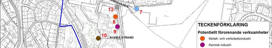 1993 7 Småbåtshamn Bränsle, smörjoljor, båtbottenfärger Fanns tidigare möjlighet för uppläggning, reparationer, verkstad 8 Verkstadsindustri