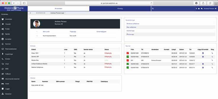 Nu har du satt upp din Callback Tid. Det finns två vägar att komma åt din Callback. Via portalen/callback eller via www.callback.weblink.se. För admin rekommenderar vi att logga in via portalen.