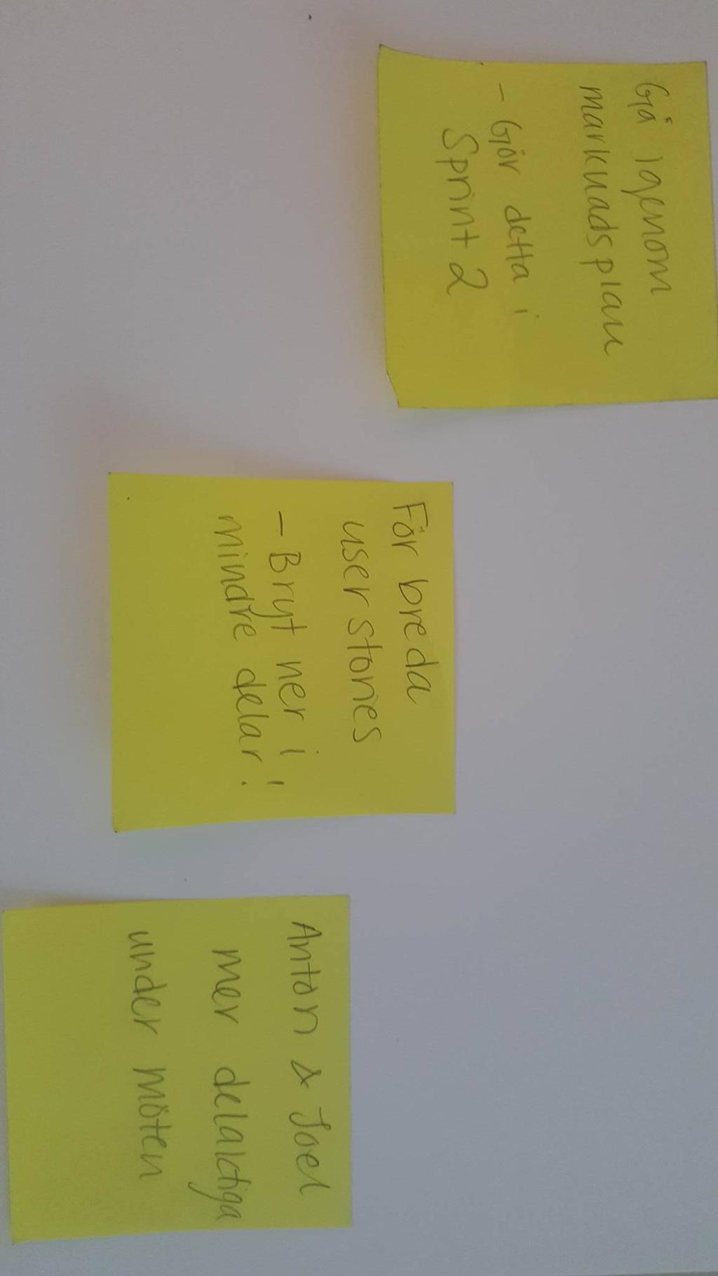 Sprint 1 Under sprint 1 påbörjades kodningen av Vardagsboxen men ganska snabbt fastnade gruppen i arbetet. Orsaken var att de user-stories som gruppen skulle implementera var alldeles för breda.