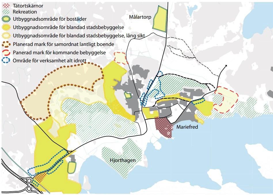 Motion om ny eller reviderad fördjupning av översiktsplanen för Mariefred Läggesta 2007 antog Strängnäs kommun en fördjupning av översiktsplanen för Mariefred-Läggesta (FÖP).