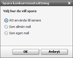 Välj Avtalskategori och eventuellt även Avtalsområde om detta finns. 5. Ge konkurrensutsättningen en Benämning. Benämningen kommer att visas i meddelandet till leverantören samt i Winst. 6.