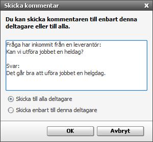 En ny flik öppnas där kommentaren syns tillsammans med datum samt klockslag då kommentaren mottagits. 2.