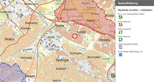PM MILJÖGEOTEKNIK Figur 4. Karta från VISS (Vatteninformation Sverige) vilken visar att objektet inte omfattas av något vattenskyddsområde eller annat område som är skyddat enligt miljöbalken.