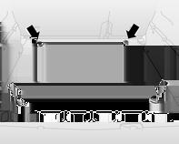 Se upp Av säkerhetsskäl får ingen last placeras på de fällda baksätena. För att ta bort den, lossa den främre delen av hatthyllan från de främre hållarna (1) på båda sidor och lyft den.