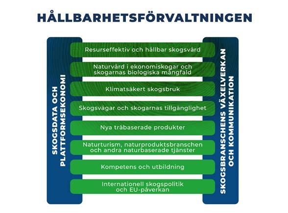 Att genomföra projekten främjar på bästa sätt olika hållbarhetsaspekter och en ökning av den välfärd som skogsbranschen genererar. I den uppdaterade projektportföljen ingår tio integrerade projekt.
