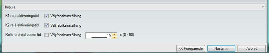2.6 Om Impuls är vald som reläfunktion kan