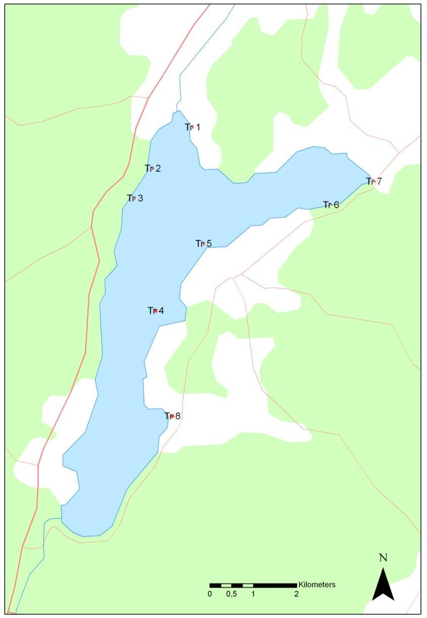 av de påträffade arterna förekommer i mer än 5 % av de inventerade rutorna. Detta visar att artfördelningen är tämligen jämn (egen kommentar).