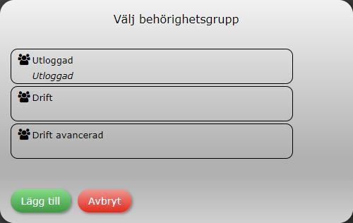 Välj en grupp och tryck sedan valda gruppen.