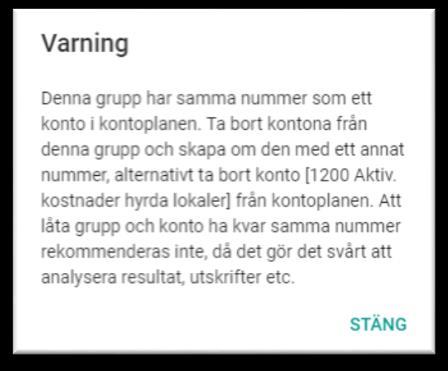 Nyhetsdokument Vitec Ekonomi inkl 3L Pro Version x.72 september 2019 En grupp kan inte få samma nummer som ett konto. Spärr finns mot detta då man skapar gruppen.