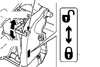 DRIFT Tiltning av utombordsmotorn (typ G) Tilta utombordsmotorn för att förhindra att propellern och växelhuset slår i botten när båten dras upp eller stannas på grunt vatten. 1.