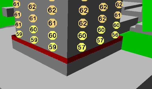 Sida: 4 av 10 förslag. Det krävs 150 mm nedpendlat undertak för att ligga i nivå med balken som löper längs utkanten av balkongerna.