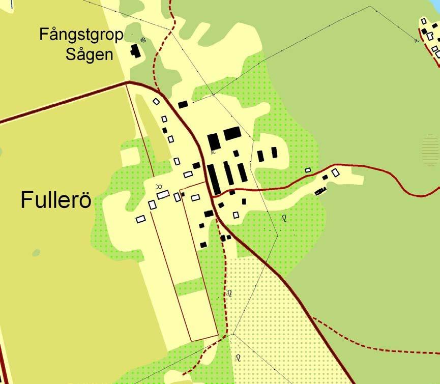 Inledning Fullerö säteri ligger ca 1 mil söder om Västerås i ett öppet odlingslandskap invid Mälaren.