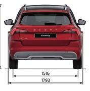 fram/bak (mm) 1 051 / 1 003 Styrning Direkt elektriskt servostyrning Bagageutrymme (max. l) Hjul 6J x 16", 6.