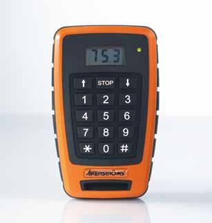Sesam 800 Sändare 800 Large 15 Antal funktioner/knappar: 15 3V (2xAA) -25 C till +55 C 869,8 MHz GMSK Responstid: 50 ms (typ.) 5 mw 15 ma vid sändning IP67 120 x 75 x 30 mm 200 g (inkl.