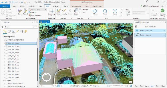 Resultat Process: Vi använde oss av ArcGis-Pro för att göra den här 3D-miljön.