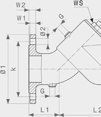 Easytop XL backventil Modell 2239XL Art nr DN L1 L2 h1 h2 Ø1 Ø2 k W1 W2 WS n G 624 439* 100 90 260 150 110 220 18 180 17 20 44 8 ⅜ 624 408* 50 55 175 105 82 165 18 125 12 15 41 4 ¼ 624 422*