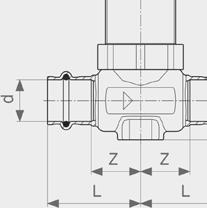 44 IND = installationsdjup Easytop rak inbyggnadsventil Modell 2235.