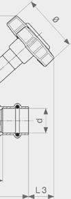 Easytop systemavstängningsarmaturer J1 J1 Easytop KRV snedsätesventil Modell 2238 Art nr DN d Z1 Z2 L1 L2 L3 h1 h2 Ø G WS 457 211* 20 22 20 54 43 77 19 96 22 55 1/4 19 457 198* 15 15 17 44