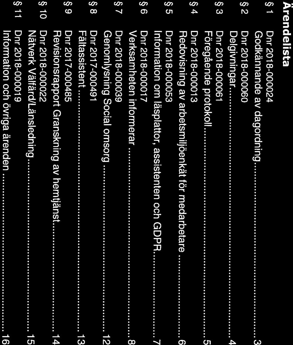 Nordanstigs kommun SAMMANTRÄDESPROTOKOLL 2(16) Ärendelista 1 Dnr 201 8-000024 Godkännande av dagordning 3 2 Dnr2018-000060 Delgivningar 4 3 Dnr 201 8-000061 Föregående protokoll 5 4 Dnr 2018-000013