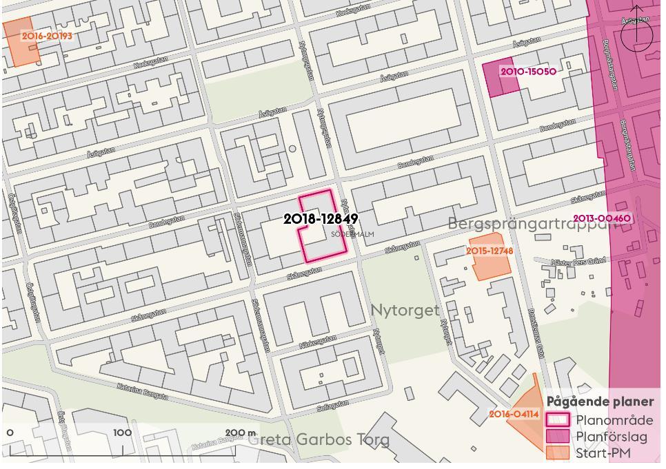 bostäder och Malongenparken med ca 20 bostäder. I närheten planeras också nya tunnelbanan mot Nacka med nya Sofia station.