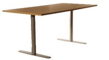 Emil T Bord Emil T med Underede i krom o Silverlack, Standard höjd är 720mm.Stativet beläggs med våra standardskivor HT-Laminat, Linoleum, DL-Laminat, Softlaminat = ljuddämpande HT Laminat och Edge.