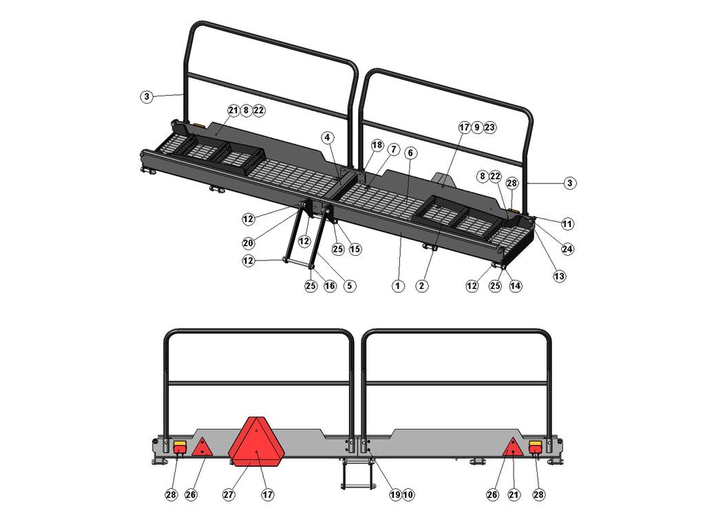 15 Takataso / Bak platform / Rear platform n numero nummer number 1 1/1 5414031/5514031 Takataso / Bak platform / Rear platform 2 2 5414032 Askelma / Trappa / Step 3 2/2 5414034/5514034 Kaide / Räcke
