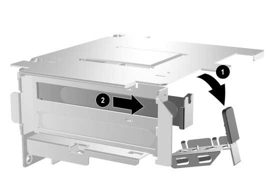 Installera ett expansionskort I datorn finns två PCI-kortplatser. I varje uttag kan ett expansionskort sättas, om det är mindre än 17,5 cm långt. Installera ett expansionskort så här: 1.