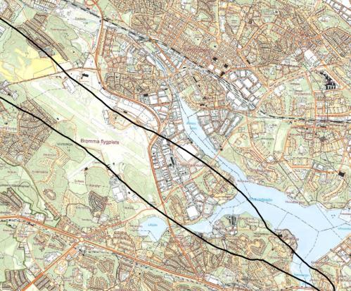 Under senare år uppdateras enbart maximal ljudnivån 80 dba, och detta kartmaterial finns att hämta från Swedavias hemsida. Figur 2b visar 80 dba maximalnivå från 2017.