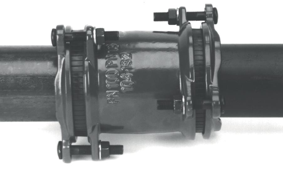 Montringsnvisning, rgfst Ulfos Multifi x DN 50-600 OBS! Använ Ulfos rostfri stöhyls i PE-rör. Använ momntnyckl vi åtrgningn (s nvisning näst si).