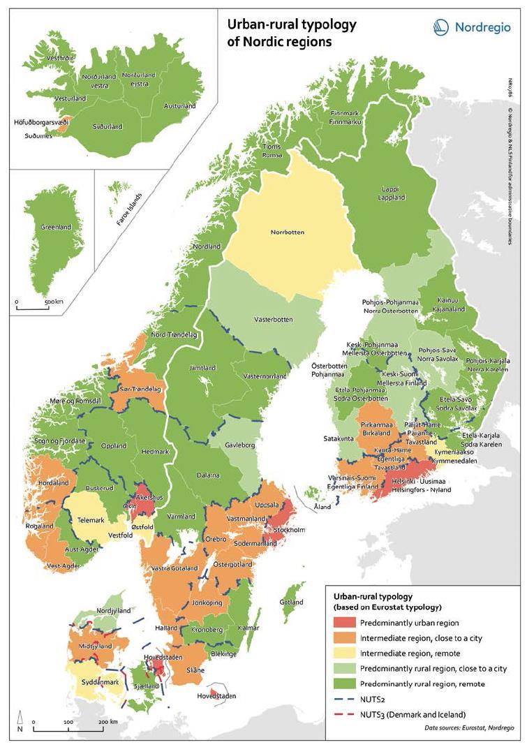 C8. Landsbygdskommun - kommuner med mindre än 15 000 invånare i den största tätorten, lågt pendlingsmönster (mindre än 30 procent). C9.
