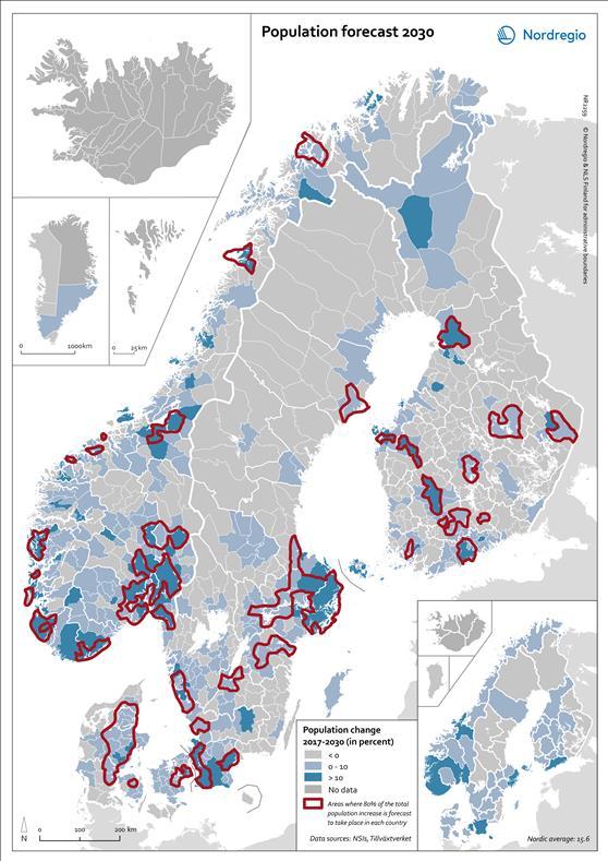 skett i storstadsregionerna eller i dess närhet. Samtidigt har många av Sveriges kommuner haft en minskande befolkning under flera decennier.