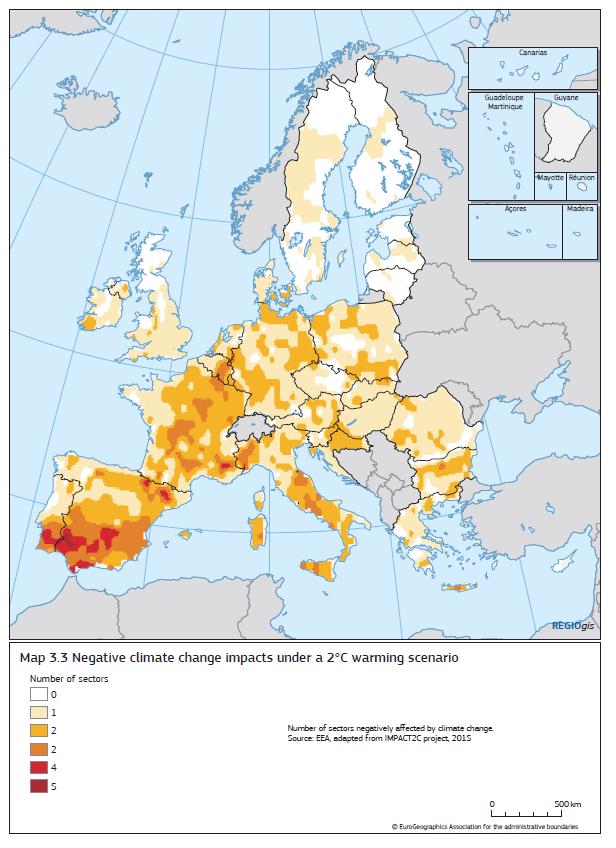 4.3 Ökande krav på att hantera klimatförändringar 4.3.1 Beskrivning Klimatförändringens effekter bedöms ha stora regionala variationer, till exempel gällande naturkatastrofer, översvämningar, värmeböljor samt påverkan på näringslivet.