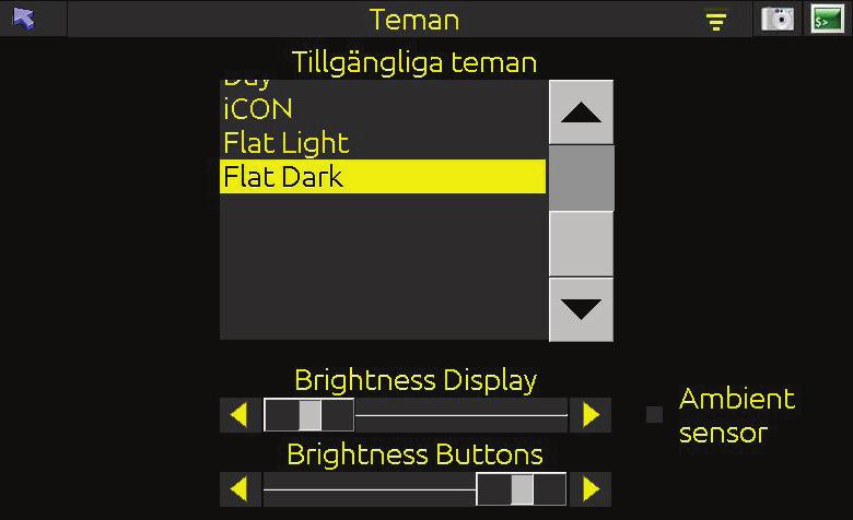 Byte av referens Bakåt/Exit Ändra ljusstyrka &