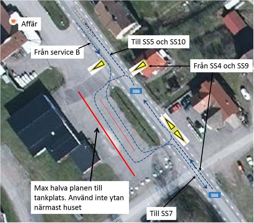 Karta över tankzon i Ulrika East Sweden Rally