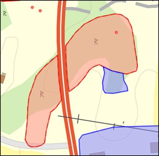 digitaliseras som linjer. Lämningar som är större än 20 meter i diameter registreras som ytor, till exempel större boplatser, gravfält och fossila åkermarker.