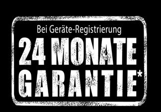 Garantie bezieht sich auf Deutschland / Österreich und gilt nur für in Deutschland und Österreich