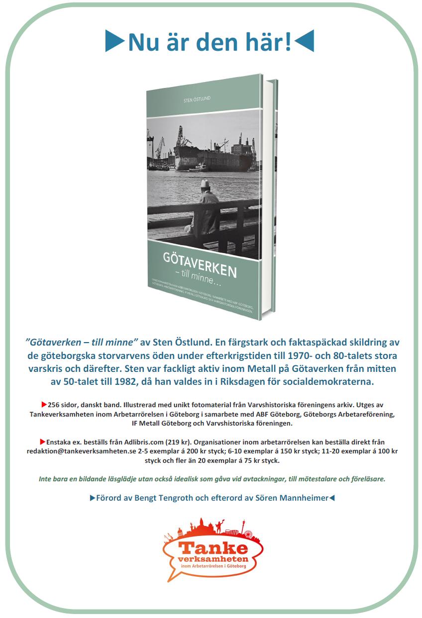 31 Samtliga rapporter från Tankeverksamheten kan laddas ner utan kostnad från www.tankeverksamheten.