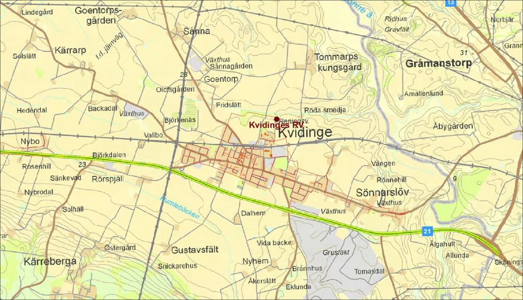 Verksamhetsområde Verksamhetsområdet, som presenteras i bilaga 1, omfattar Kvidinge samhälle och Sönnarslöv. Antalet anslutna är ca 1 850 personer.