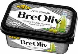 BreOliv Ett vegetabiliskt val BreOliv är ett helt vegetabiliskt fett gjord av bara fyra ingredienser: 72% olivolja, 18% fett från shea, vatten och salt.