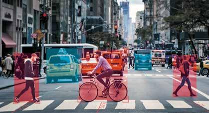 Inga bussar med Mobileye Shield+ var inblandade i några kollisioner med cyklister eller fotgängare. Ur en pilotstudie om förarassistans av Washington State Transit Insurance Pool, USA.