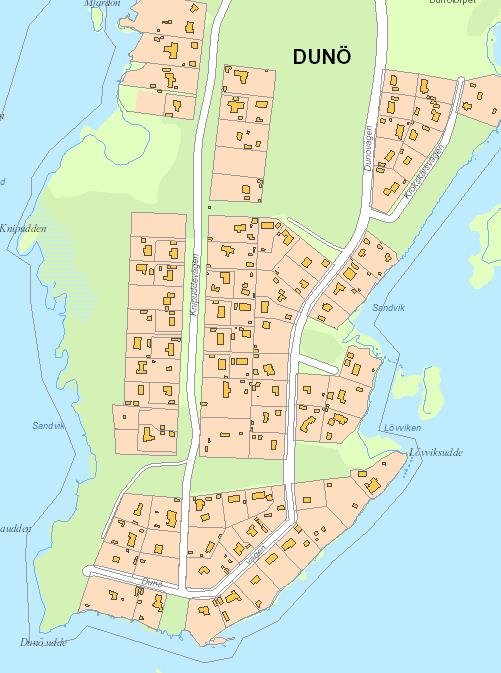 Datum 2017-09-01 2 (6) Karta 1 översikt Skäl till beslut Bygglov har sökts för nybyggnad av enbostadshus samt garage/förråd på fastigheten Dunö 1:175.