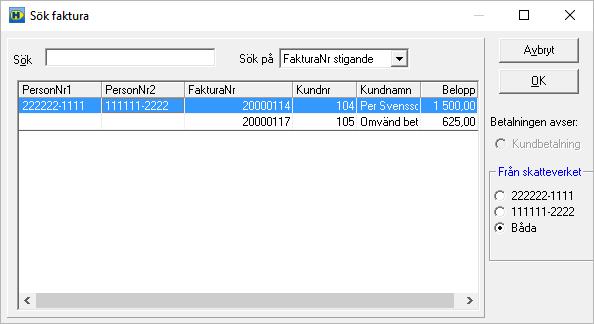 A r b e t s g å n g f ö r H u s a r b e t e Sida 14 Inbetalning av skattereduktion från Skatteverket När du fått utbetalningen av skattereduktionen från Skatteverket registreras den nästan på samma