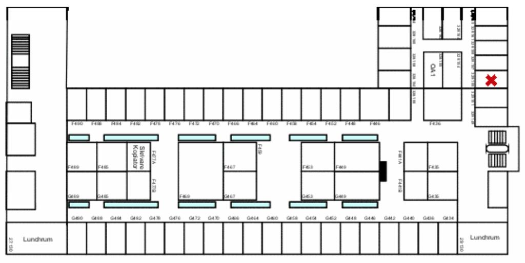 4 Välkomna till i E-huset, 1 tr upp korridor till B-huset